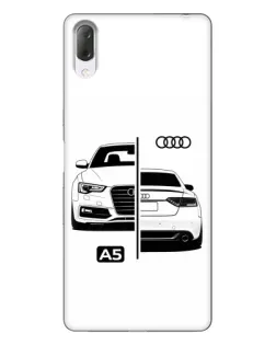 Чехол для Sony Xperia L3 с картинкой «Audi — контрастный дизайн»