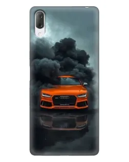 Чехол для Sony Xperia L3 с картинкой «Audi в облаках дыма»