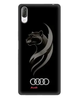Чехол для Sony Xperia L3 с картинкой «Графика — пантера и Audi»