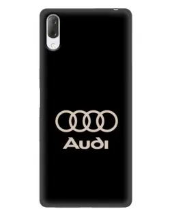 Чехол для Sony Xperia L3 с картинкой «Audi — золотой логотип»