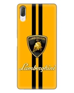 Чехол для Sony Xperia L3 с картинкой «Lamborghini Stripe желтый»