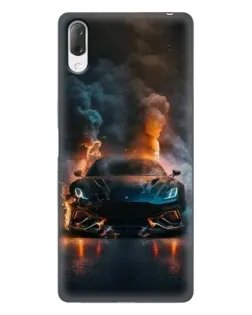 Чехол для Sony Xperia L3 с картинкой «Lamborghini дымная эстетика»