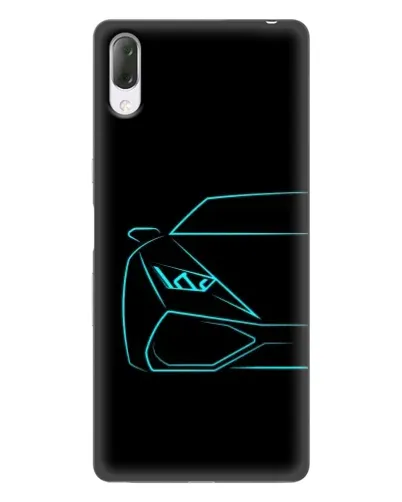 Чехол для Sony Xperia L3 с картинкой «Голубой силуэт Lamborghini» Чехол для Sony Xperia L3 с картинкой «Голубой силуэт Lamborghini»