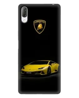 Чехол для Sony Xperia L3 с картинкой «Lamborghini желтый акцент»