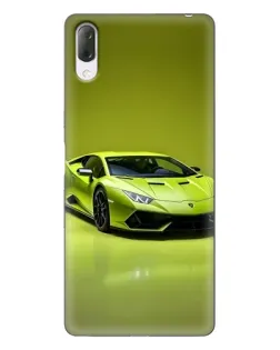Чехол для Sony Xperia L3 с картинкой «Салатовый Lamborghini Huracan»