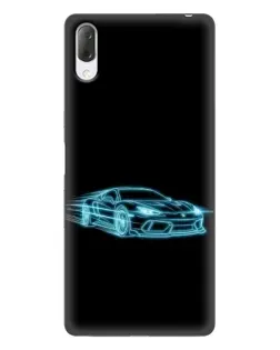 Чехол для Sony Xperia L3 с картинкой «Неоновый контур Lamborghini»