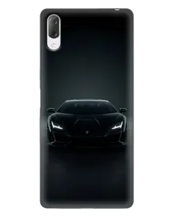 Чехол для Sony Xperia L3 с картинкой «Черный Lamborghini Aventador»