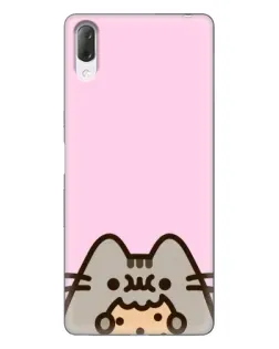 Чехол для Sony Xperia L3 с картинкой «Pusheen и печенье»