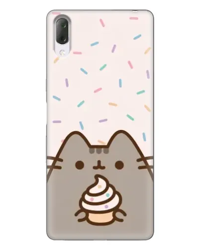 Чехол для Sony Xperia L3 с картинкой «Пушин с кексом»