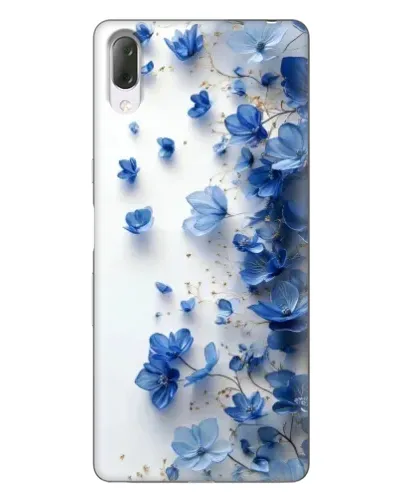 Чехол для Sony Xperia L3 с картинкой «Голубой цветочный каскад»