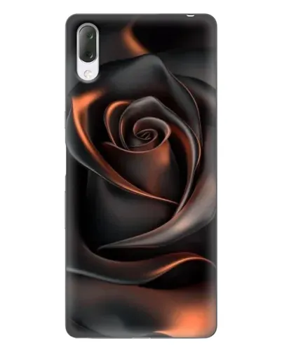 Чехол для Sony Xperia L3 с картинкой «Шелковая черная роза»