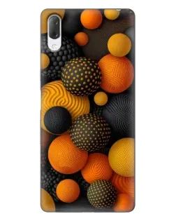 Чехол для Sony Xperia L3 с картинкой «Объемные оранжевые сферы»