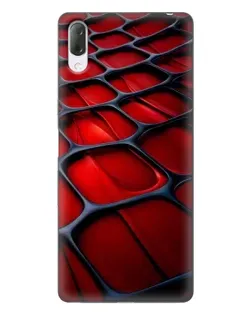 Чехол для Sony Xperia L3 с картинкой «Красная глянцевая сетка»
