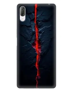 Чехол для Sony Xperia L3 с картинкой «Kрасная лавовая трещина»