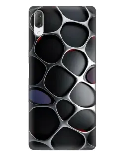 Чехол для Sony Xperia L3 с картинкой «Объемная темная решетка»