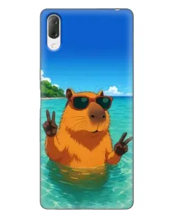 Чехол для Sony Xperia L3 с картинкой «Морская капибара»