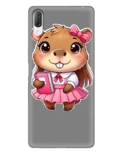 Чехол для Sony Xperia L3 с картинкой «Девочка капибара»