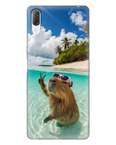 Чехол для Sony Xperia L3 с картинкой «Капибара на море» Чехол для Sony Xperia L3 с картинкой «Капибара на море»