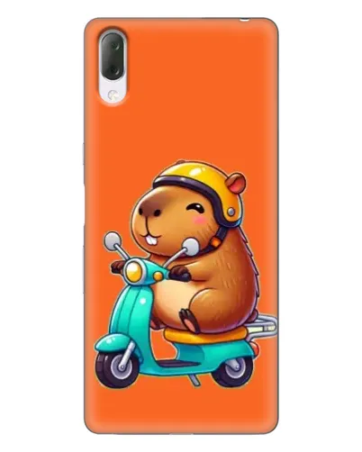 Чехол для Sony Xperia L3 с картинкой «Капибара на скутере» Чехол для Sony Xperia L3 с картинкой «Капибара на скутере»