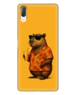 Чехол для Sony Xperia L3 с картинкой «Капибара на отдыхе»