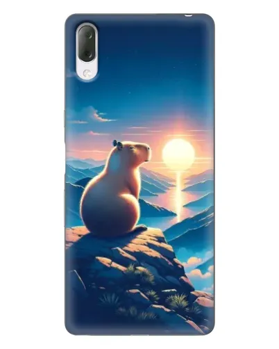 Чехол для Sony Xperia L3 с картинкой «Закат солнца с капибарой» Чехол для Sony Xperia L3 с картинкой «Закат солнца с капибарой»