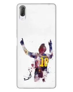 Чехол для Sony Xperia L3 с картинкой «Акварельный Месси Барселона»