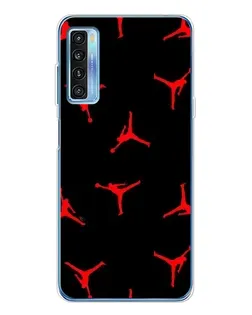 Чохол для TCL 20L Plus з картинкою «Jordan Red Pattern»