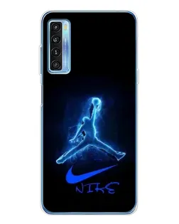 Чохол для TCL 20L Plus з картинкою «Jordan Neon Blue»