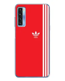 Чохол для TCL 20L Plus з картинкою «Червоний мінімалізм Adidas»