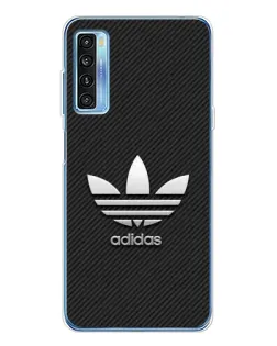 Чохол для TCL 20L Plus з картинкою «Adidas Карбонова текстура»