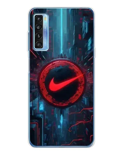 Чехол для TCL 20L Plus с картинкой «Техногенный стиль Nike»