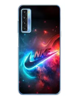 Чехол для TCL 20L Plus с картинкой «Огненный логотип Nike»
