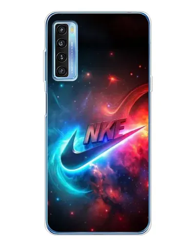 Чехол для TCL 20L Plus с картинкой «Огненный логотип Nike»