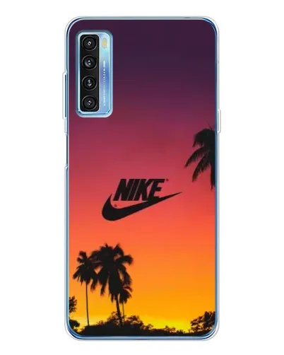Чехол для TCL 20L Plus с картинкой «Nike на закате солнца»