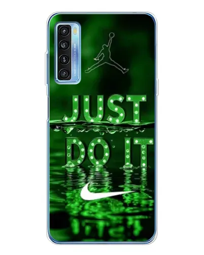 Чехол для TCL 20L Plus с картинкой «Зеленый неоновый Nike»