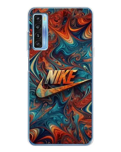 Чехол для TCL 20L Plus с картинкой «Nike в абстракции»