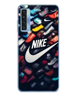 Чехол для TCL 20L Plus с картинкой «Коллекция кроссовок Nike»