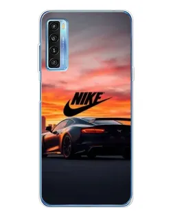 Чехол для TCL 20L Plus с картинкой «Nike и суперкар»
