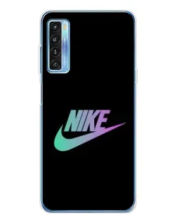 Чехол для TCL 20L Plus с картинкой «Nike — городская ночь»