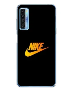 Чехол для TCL 20L Plus с картинкой «Золотой логотип Nike»