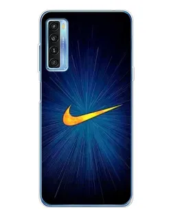 Чехол для TCL 20L Plus с картинкой «Синий пульс Nike»