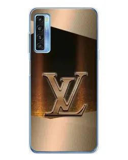 Чехол для TCL 20L Plus с картинкой «LV — золотое сияние»