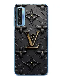 Чехол для TCL 20L Plus с картинкой «Кожаная текстура LV»