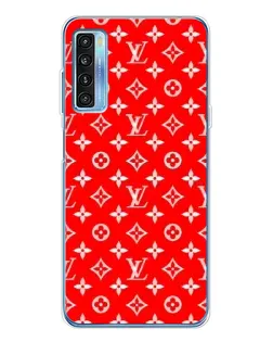 Чехол для TCL 20L Plus с картинкой «Яркий паттерн LV»