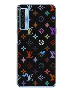 Чехол для TCL 20L Plus с картинкой «Цветная монограмма LV»