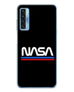 Чехол для TCL 20L Plus с картинкой «NASA — классика Red Blue»