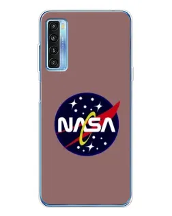 Чехол для TCL 20L Plus с картинкой «NASA — ретро космос»