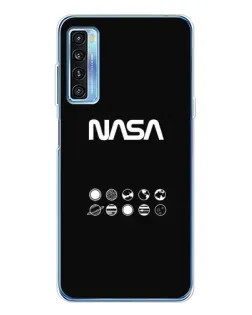 Чехол для TCL 20L Plus с картинкой «NASA — технический принт»