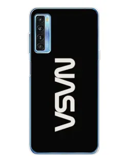 Чехол для TCL 20L Plus с картинкой «NASA — вертикальный логотип»