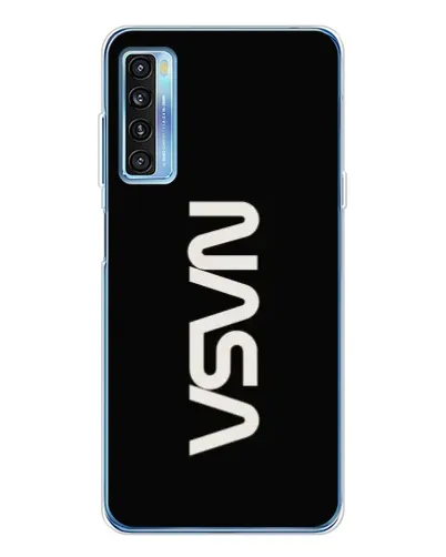 Чехол для TCL 20L Plus с картинкой «NASA — вертикальный логотип»